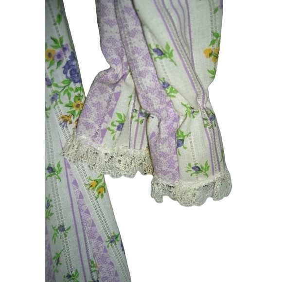 Vintage 60's 70's Gunne Sax Prairie Dress Cottagecore Floral Lace Victorian - Picture 9 of 11